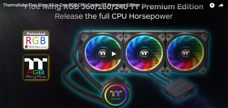 Floe Riing RGB 360 TT Premium頂級版一體式水冷散熱器- TtBuy 曜越購物-